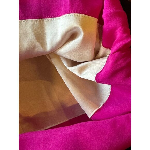 Jay Godfrey Hot Pink Silk Ruched Gathered Sides Mini Skirt Size 4‎ - Picture 7 of 8